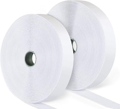 ilauke 15m Hook and Loop Tape Self Adhesive 20 mm White Heavy Duty