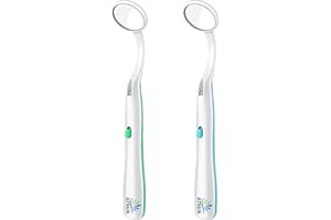 LED Dental Mirror with Light – Oral Inspection Tool for Teeth, Gums & Tongue – Anti-Fog Reusable Mouth Mirror for Home Dental Care, Hygiene Check & Oral Cleaning – Dentist Tool by ARSUK – 2 Pack