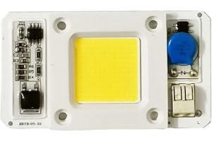 LANSAN 50W Driverless Solderless LED Chip Integrated Smart IC DIY (Full Spectrum-White 400-780NM)