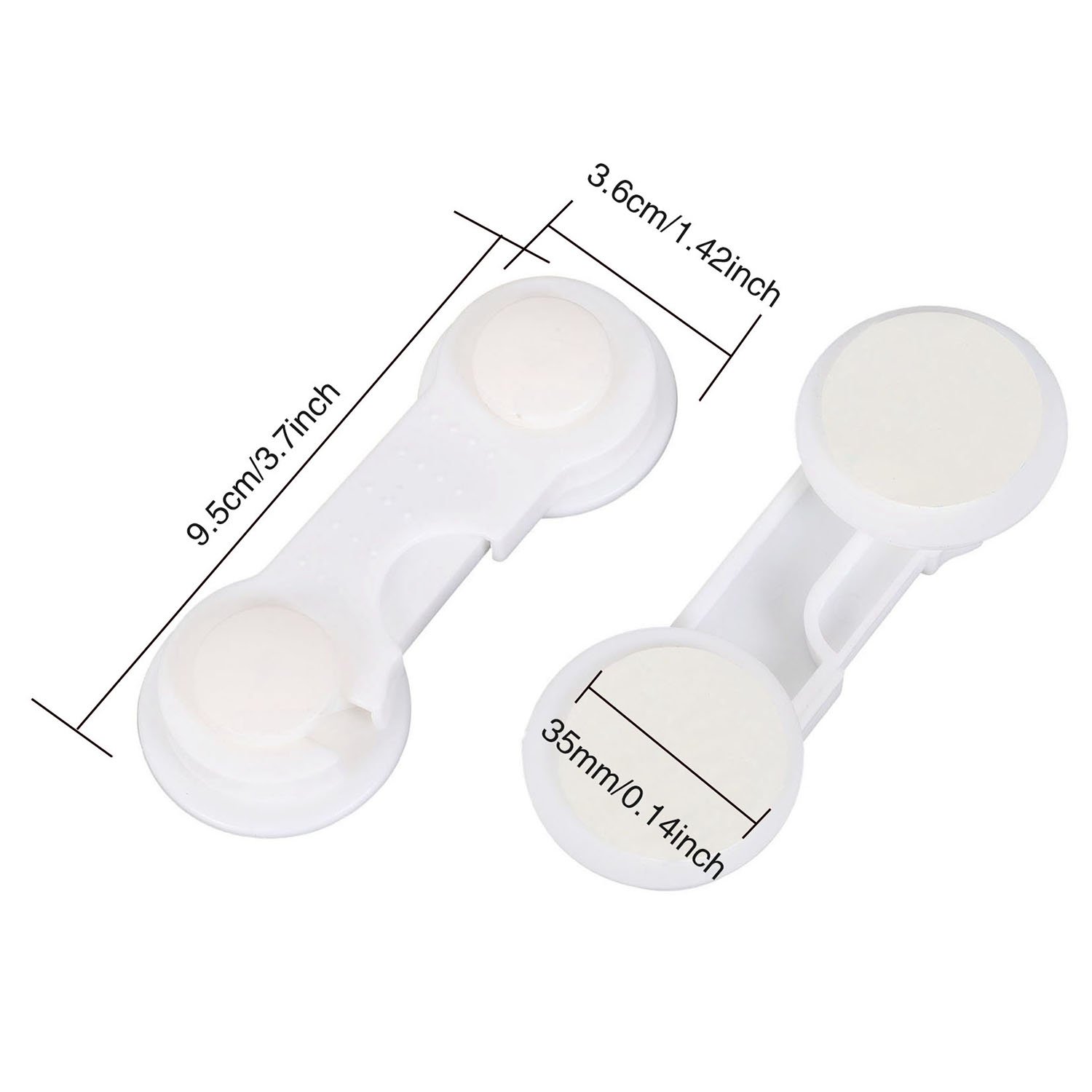 Verrouillage de Sécurité Wivarra Verrous de Sécurité Enfant avec Résistant Adhésif pour Armoires,Frigo,Toilette (8 Pièce)