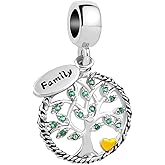 Luluadorn Family Tree of Life Charms for Pandora Bracelet for Women Family Wife Mum Mom Charm for Bracelet Necklace Pendant for Women Jewelry