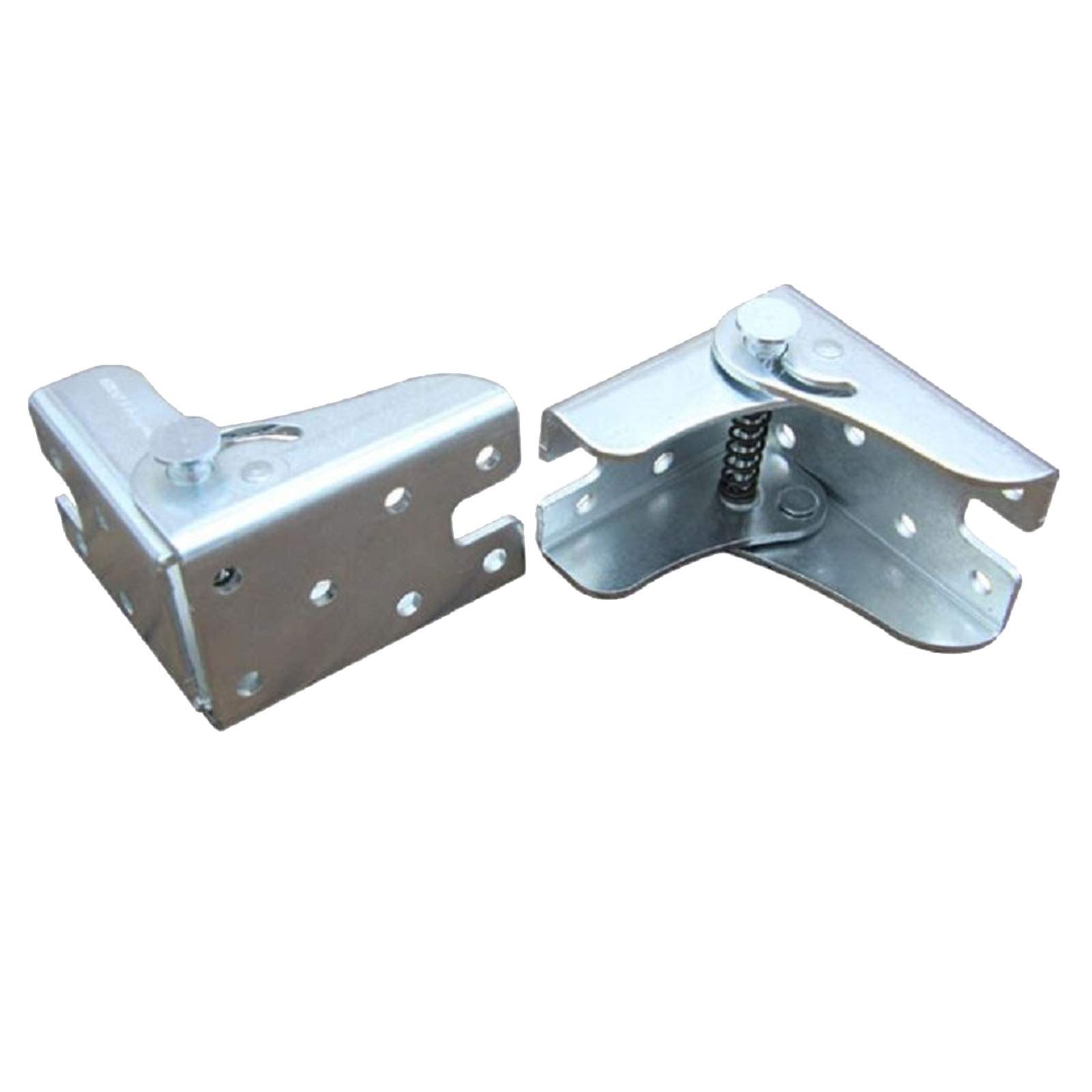 Folding Table Hinges - Self Locking Hinge Leg Accessories - Folding Table Extensions (2 Silver)