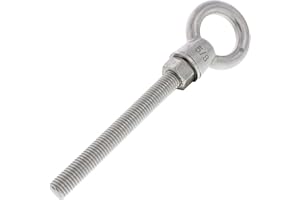 E-RIGGING HAAS Stainless 5/8" x 6" Stainless Steel Shoulder Eye Bolt, Threaded Lifting Ring, Marine Grade