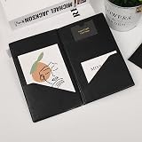 Fituenly Leather Restaurant Bill Holder 4pk Guest Check Card Menu Holder Black view 2