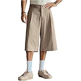 BEAUDRM Men's Casual Baggy Dress Shorts Pleated Zipper Fly Office Work Business Bermuda Shorts with Pockets