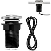 2026 Upgraded Sink Top Push Button with Air Hose Replacement, Air Switch Button for Garbage Disposal Air Actived Switch Sink Garbage Disposal Parts by Ketofa