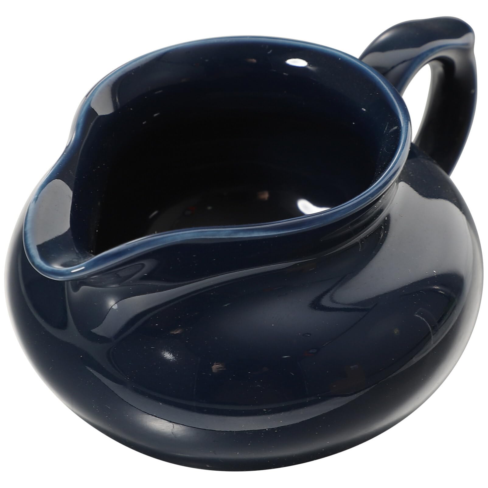 Artibetter Ceramic Gravy Boat Porcelain Sauce Boat with Dripless Lip Spout Salad Dressings Coffee Milk Creamer Jug Pitcher Broth Serving Pitcher for Holiday Meals Parties Blue