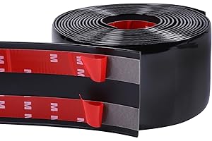 SBWLKJ 2"(50mm) Automotive Trim Molding Glossy Black 16FT Heavy-Duty Car Molding Trim UV Protected Scratch-Proof for Truck RV Body Side Door Window Bumper, Self Adhesive