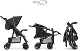 hauck Shopper Neo II Pushchair Caviar Silver Lightweight One Hand Fold view 7