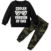 mikiumkee Toddler Boy Clothes Cute Print Long Sleeve Sweatshirt + Pants 2Pcs Sets 12M-6T Baby Boy Outfits