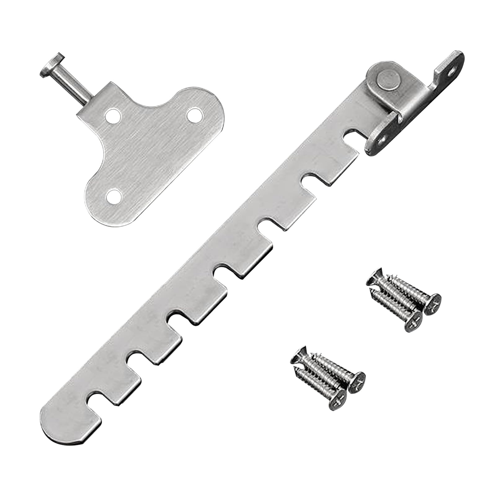 Vueinrg Window Restrictor No Drilling 7 Holes Child Protection Window Hardware Casement Restrictor Security Lock with Screws to Adjust Window Opening