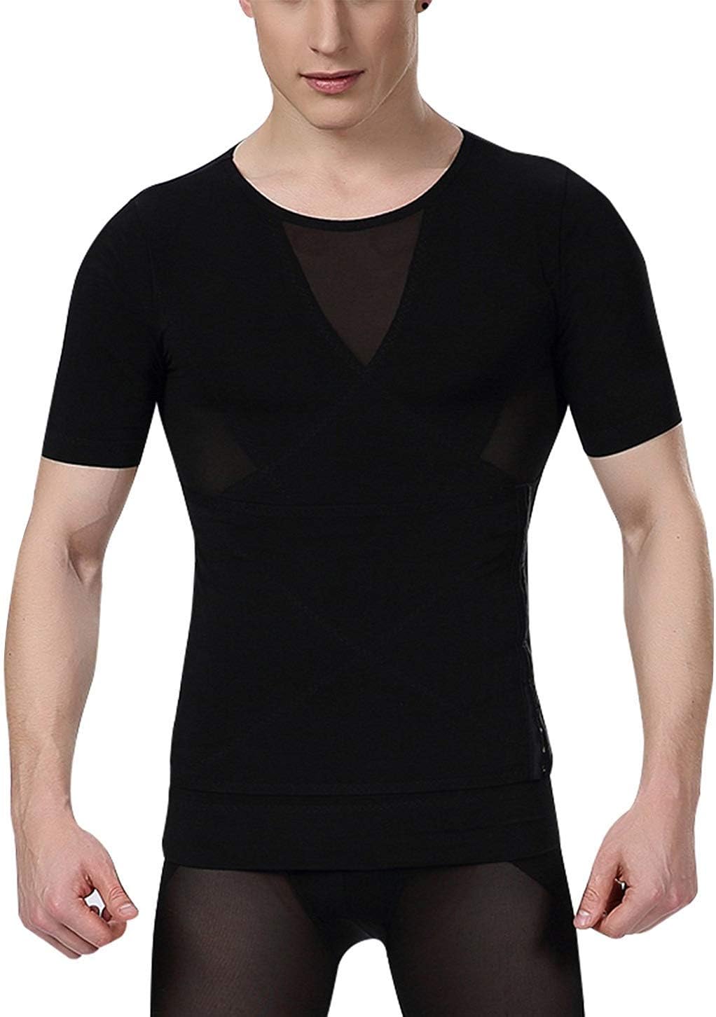 Mens Compression Vest Slimming Body Shaper Tummy Control Shapewear Girdle Belt Waist Trimmer Muscular Abdomen Trainer Tank Top