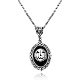 QLUYCKW Gothic Spider Bat Necklace for Female Male Rock Style Animal Alloy Butterfly Red Crystal Bat Halloween Jewelry Gift