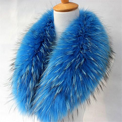 Gegefur 2018Women's Detachable Genuine Raccoon Fur Collar Scarf