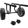 JOIERW Heavy Duty Kayak Cart, Width Adjustable Canoe Cart with 12inch Flatfree Beach Wheels Boat Dolly Cart Transport Carrier