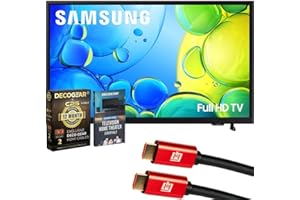 Samsung UN40F6000FFXZA 40 inch 1080P FHD F6000F 4K Smart TV (2025) Bundle with Theater Essentials, 1 Year CPS Enhanced Protection Pack and Deco Gear 6FT 4K HDMI 2.0 Cable
