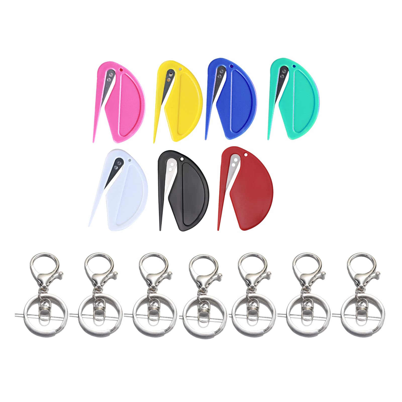 EULAPGOE 7 Packs Letter Openers, Plastic Envelope, Cutter Secure Mail Opener Tool, for Package Paper Cut Safe Mail Opener in Home Office School