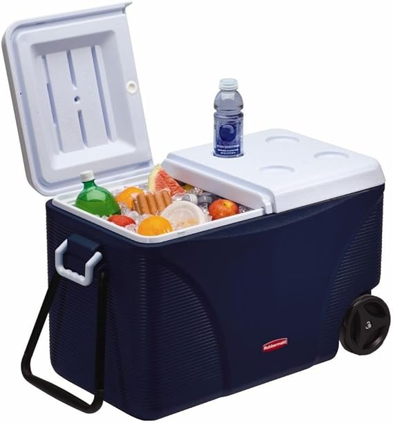 Rubbermaid FG2C0902MODBL Extreme 5Day Wheeled Ice Chest/Cooler, 75