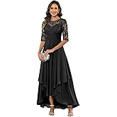 Skbue Chiffon Tea Length Mother of Bride Dresses Lace Appliques Ruffle A Line Wedding Guest Dress with Sleeve