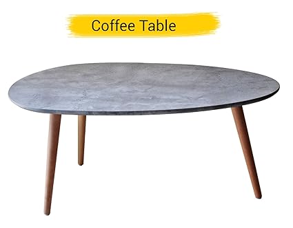 TIED RIBBONS Wooden Coffee Table for Living Room, Bedroom, Balcony, Home, Office(86 cm X 39 cm, Grey, Wood)