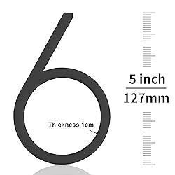 nanlyiau 5in 3D Adhesive door number house numbers