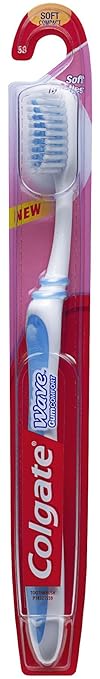 Colgate Wave Gum Comfort Soft Compact Head Toothbrush Colors Vary (Pack of 8)