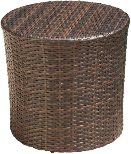 Christopher Knight Home 221495 Overton Outdoor Wicker Barrel Side Table Brown Amazon Ca Patio Lawn Garden