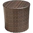 Christopher Knight Home Keaton Wicker Barrel Side Table, Multibrown