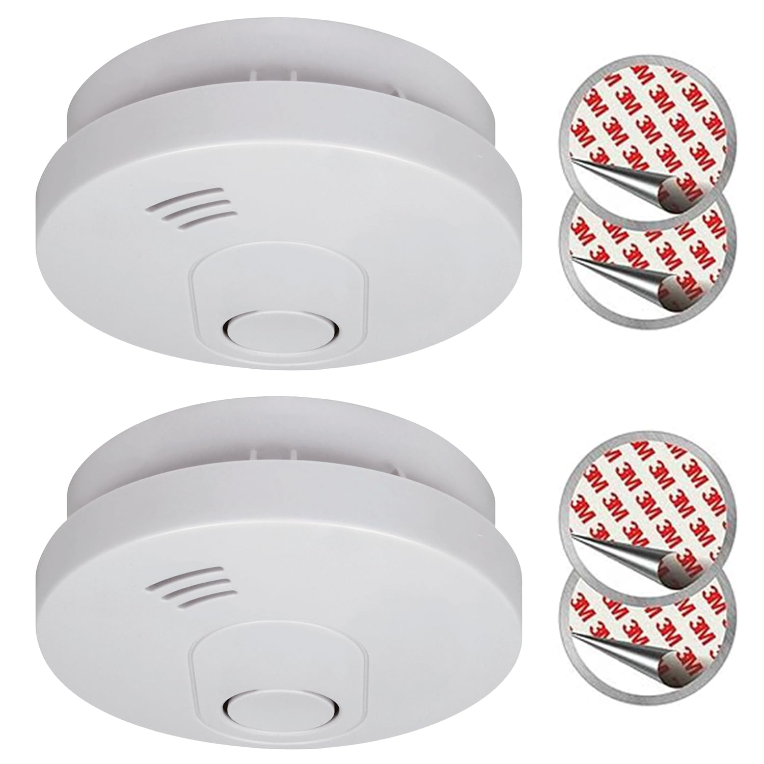 ELRO FS1510 | 2-Piece Smoke Alarm Set | Magnetic Mounting Kit | 10-Year Battery | Compliant with European Standard EN14604 | White | Set of 2