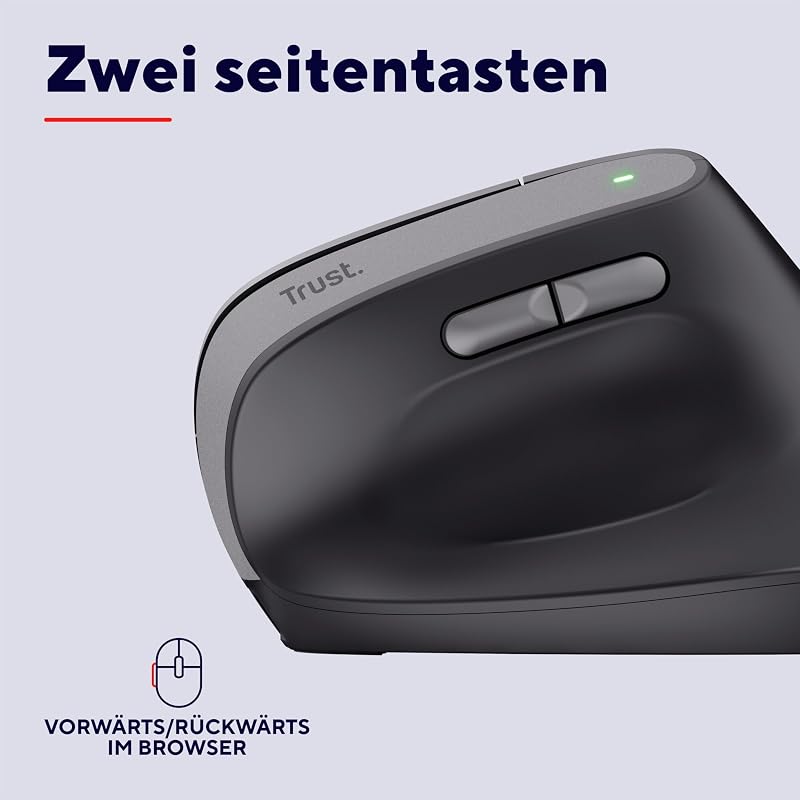 Yuno Wiederaufladbare Vertikale Maus, Kabellose Ergonomische Maus