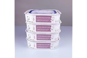 AIMIDODO 4 Pack Cat Litter Refill Bags Compatible with Your Litter Genie Refill Bags Standard Pail，Plus Pail and XL Cat Litter Pail