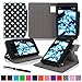 Fire HD 6 2014 Case, roocase Dual View Fire HD 6 Folio Case Cover with Stand [Supports Auto Sleep/Wake Feature] for Amazon Fire HD 6 2014, Polkadot Black