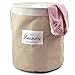 iwill CREATE PRO Pure Natural Linen Folding Household Storage Bin,Jumbo Round Storage Container (16.5