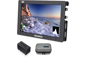FEELWORLD FW703 7 Inch On Camera Field DSLR Monitor with F750 4400mAh Battery and Bag 3G SDI 4K HDMI Full HD 1920x1200
