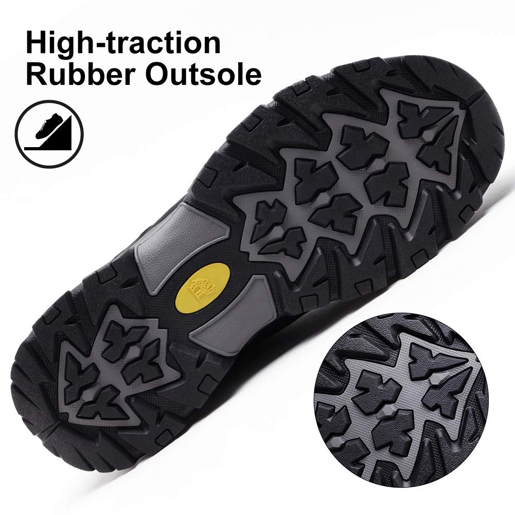 CAML Camel Crown Mens Hiking Shoes Boots Leather Walking Sneakers for Outdoor Trekking Training Casual Work