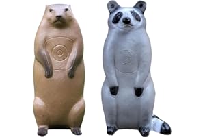 BIGSHOT Pro Hunter Raccoon & Groundhog 3D Archery Target Combo - Life-Size Dual Critter Set for Compound, Recurve & Youth Bows - Durable Self-Healing Foam - Weatherproof Outdoor Target Practice