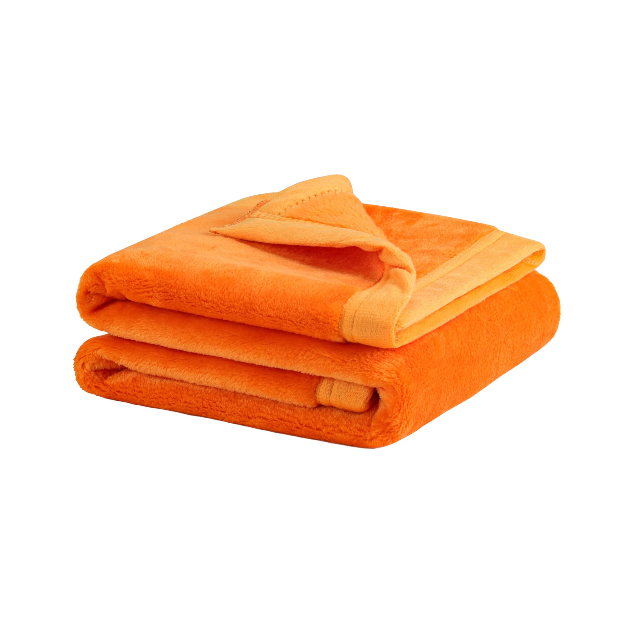 PiccoCasa Dog Blanket Washable, Fleece Puppy Blankets Soft and Warm for Pets Flannel Bed Cover Orange 60cm x 80cm