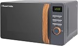Russell Hobbs RHMD714G 17L 700W Digital Microwave Scandi Grey Wood Handle view 9