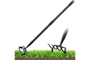 OLLIDOT Hula Hoe High-Performance Garden Hoe - Versatile Metal Hula Hoe with 73" Adjustable Handle for Efficient Weeding, Digging, Soil Loosening - Durable, Heavy-Duty Scuffle Hoe for Gardeners (73 Inch)
