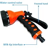 Garden Hose Nozzle,Hand Sprayer water Sprinklers High Pressure Pistol Grip Front Trigger - Flow Control Setting Knob - Suitable for Car Wash, Cleaning, Watering Lawn, Garden Washing Dogs
