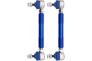 DAZZLAIT 200mm-250mm Universal Adjustable Sway Bar End Links | M10 Stud with 12 mm Spacer Washer | Adjustable Sway Bar Links