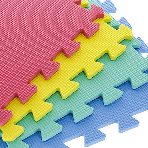 Stalwart 8 Piece Multi-Color Interlocking EVA Foam Mat - 24.5 x 48in