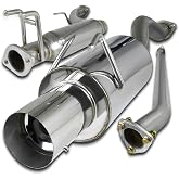 Spec-D Tuning N1 Stainless Steel Catback Exhaust Muffler | For 2006-2011 Honda Civic 4 Door Sedan