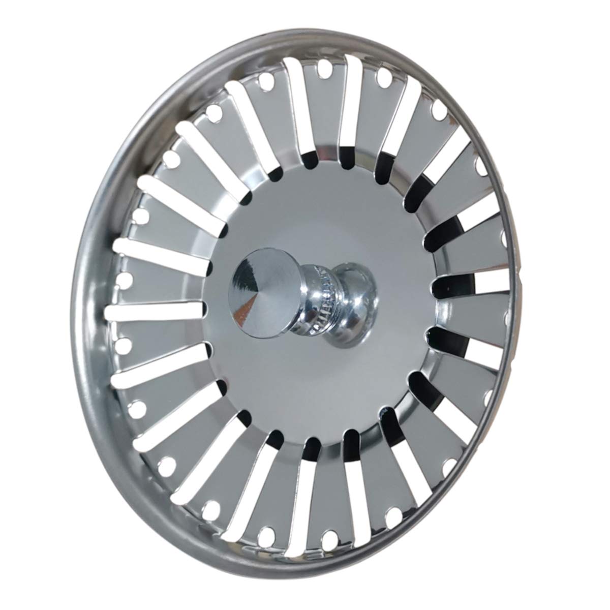 Kitchen Sink Strainer,YMWALK Stainless Steel Sink Strainer Plug,Dual Function Basket Strainer Waste Plugs Replacement (Diameter:84mm)