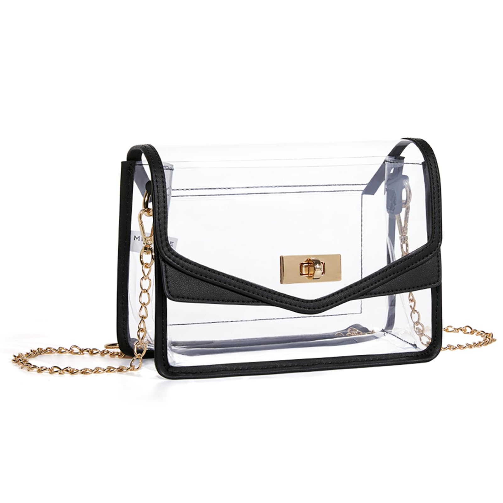 Photo 1 of Missnine Clear Bag for Stadium Events Clear Crossbody Purse Stadium Approved Women Transparent Shoulder Bag for Concerts