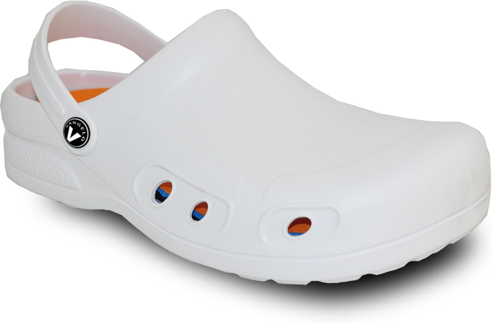 Professional Slip Resistant Clog Men Work Shoe Chef Shoe Nurse Shoe Ritz Black White Lime - Order One Size Up