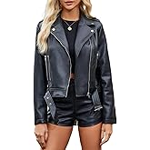 Gudasuo Womens Oversized Leather Jackets Faux Suede Fall Fashion Motorcycle Coats Winter Outfits Clothes Y2k Tops