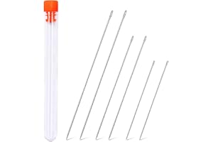 WONVOC Long Sewing Needles, Hand Quilting Needles, 3.9/4.9/5.9'' Large Eye Stitching Needles with Storage Tube, Hand Sewing Needles for Sewing, Curtain, Cushion, Carpet, Sofa