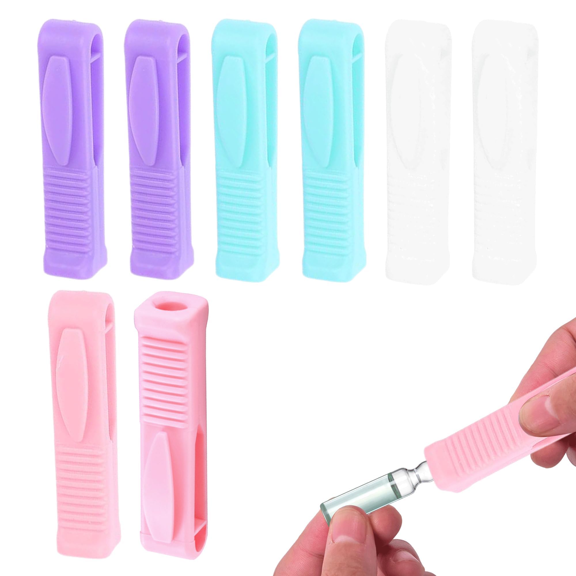 MEEKET 8PCS Plastic Glass Ampule Opener Keyring - Ampoule Bottle Opener Tool for Nurses and Doctors