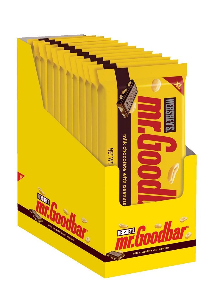 MR. GOODBAR Chocolate Candy Bar with Peanuts, 4.4 Ounce (Pack of 12